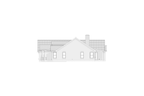 Black and white architectural drawing of a house plan
