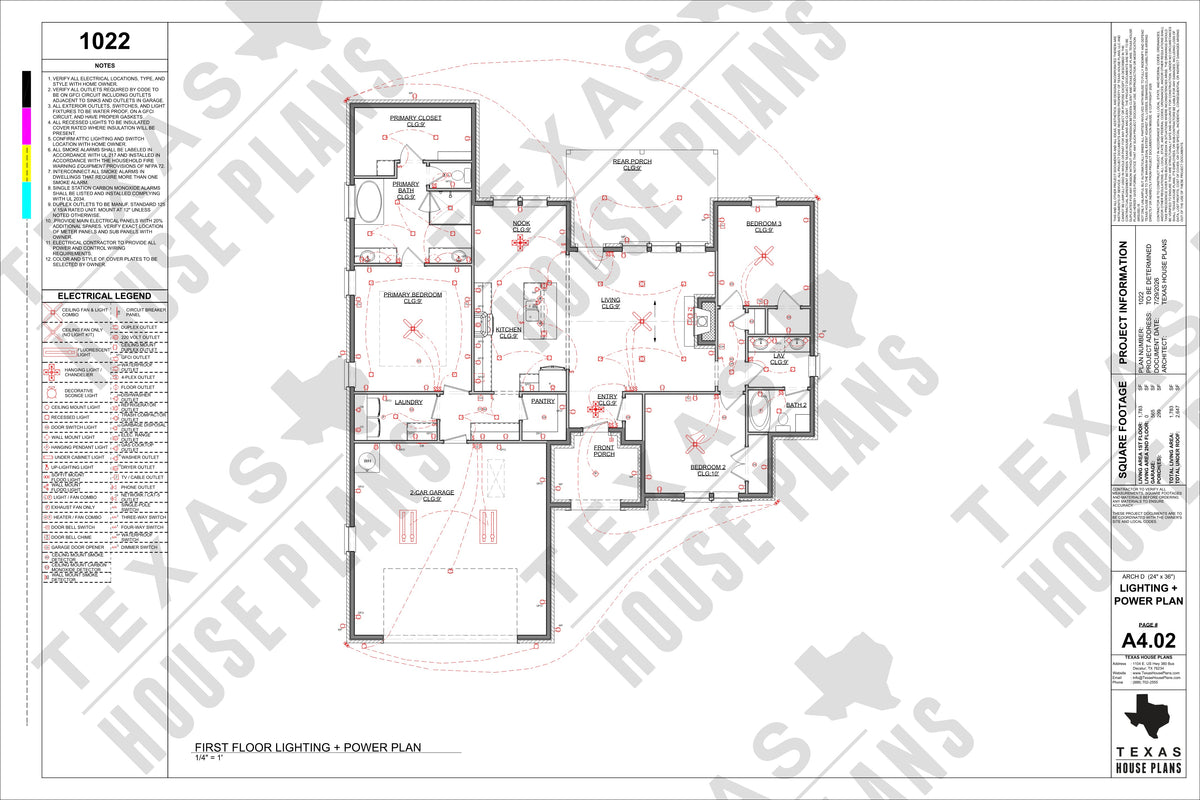 LIGHTING + POWER PLAN
